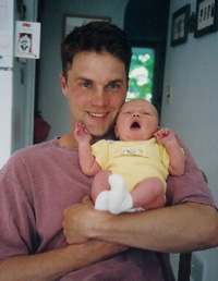 Curt and newborn Quinn, May 1999