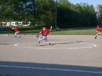Quinn pitching.